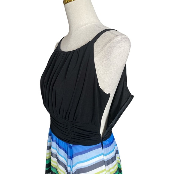 SANGRIA Y2K Striped Fairy Handkerchief Hem Sleeveless Dress Size 10 Whimsical - Picture 7 of 10